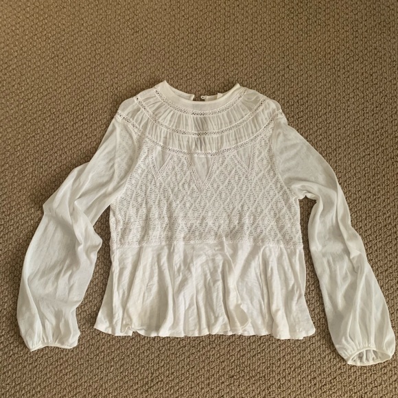 Free People Tops - Free People White Peasant Top